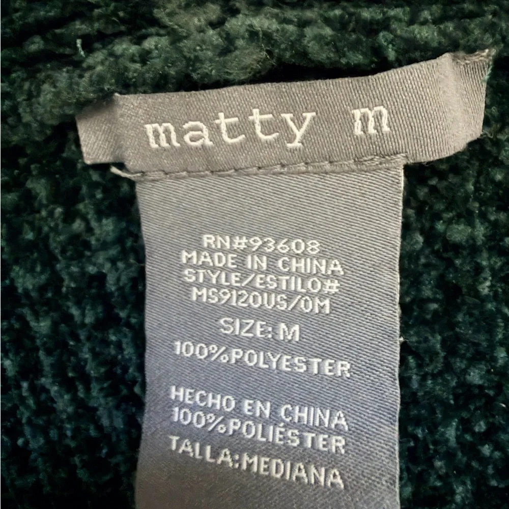 Matty M Green Open Front Cardigan